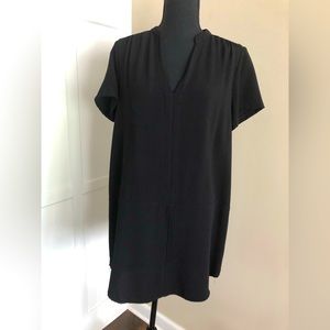 Black Shirt Tunic dress by Nordstrom Lush Size Medium Rayon Crepe Day Evening